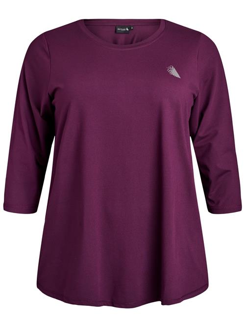 Active by Zizzi Funktionsbluse 'ABASIC ONE'  lilla