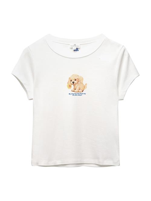 Pull&Bear Shirts 'PACIFIC'  beige / blå / hvid