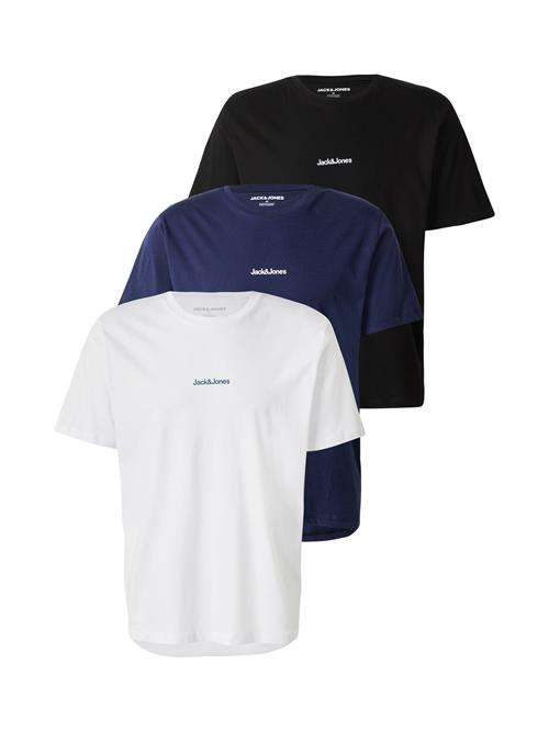 JACK & JONES Bluser & t-shirts 'JJMINE'  navy / gul / sort / hvid