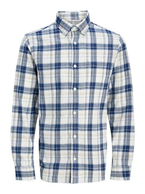 JACK & JONES Skjorte 'JPRBlubrook'  sand / navy / hvid