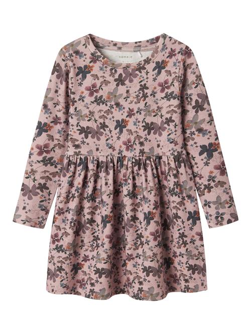 NAME IT Kjole  blå / brun / mørkeorange / purpur