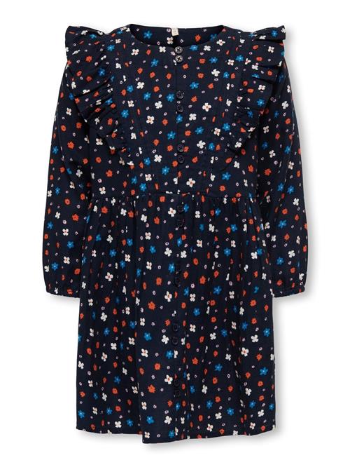 ONLY GIRLS Kjole 'KMGAstrid'  lyseblå / mørkeblå / orange / hvid