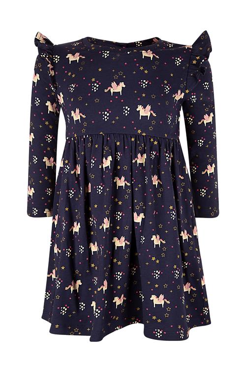 happy girls Kjole  beige / navy / guld / pink