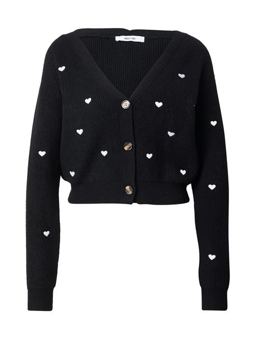 ABOUT YOU Cardigan 'Lana'  sort / hvid