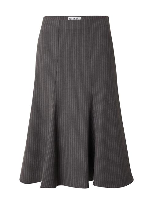 WEEKDAY Nederdel 'Lissy'  lysegrå / mørkegrå