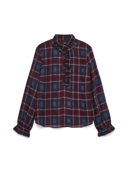 VERO MODA Bluse 'VMEMILIE'  blå / vinrød