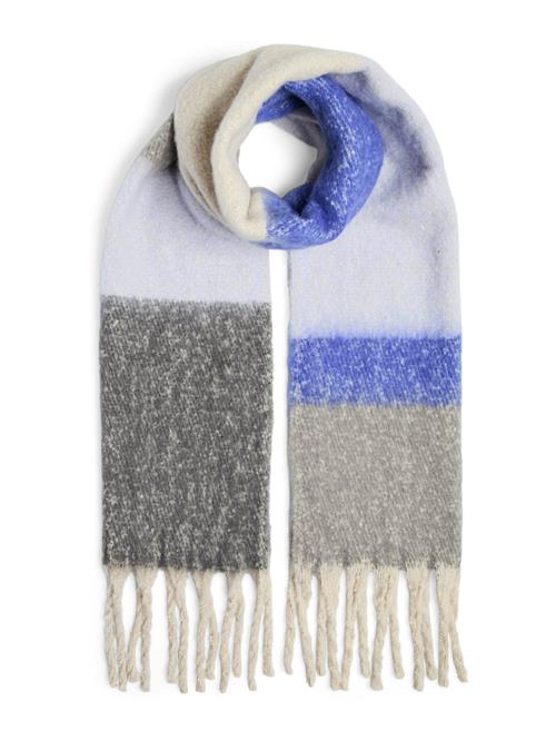 PIECES Sjal 'PCBEA'  blå / antracit / basalgrå / hvid