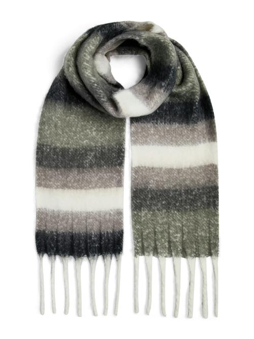 PIECES Sjal 'PCLULU'  taupe / oliven / sort / hvid