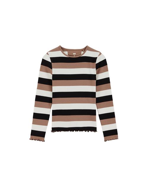 WE Fashion Bluser & t-shirts  camel / sort / hvid