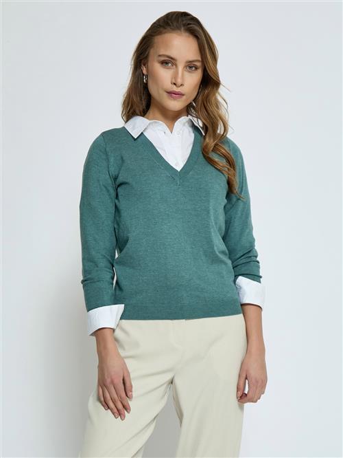 minus Pullover 'Milla'  grøn-meleret