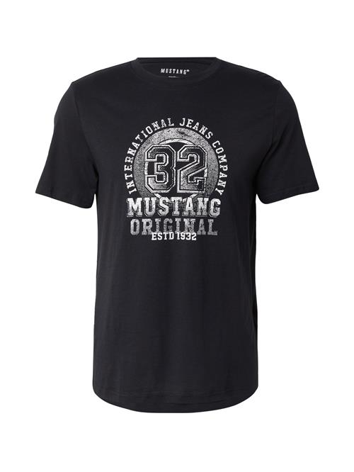 MUSTANG Bluser & t-shirts 'Style Austin'  antracit / hvid