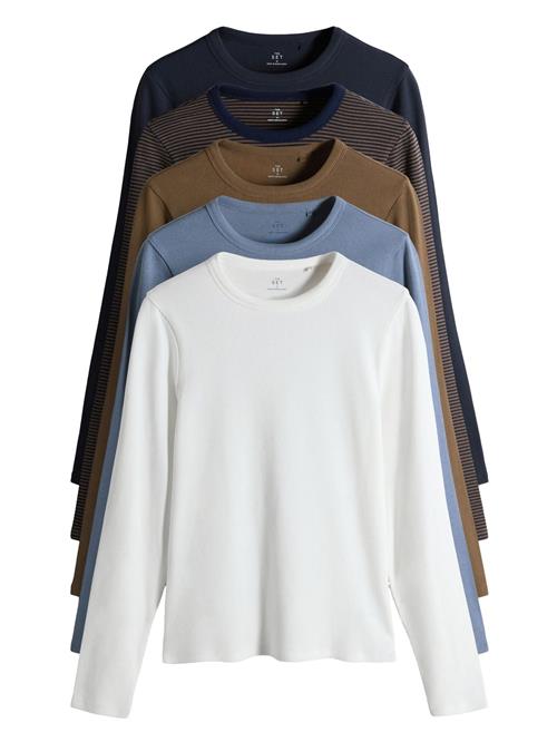 The Set Shirts  blå / brun / sort / hvid