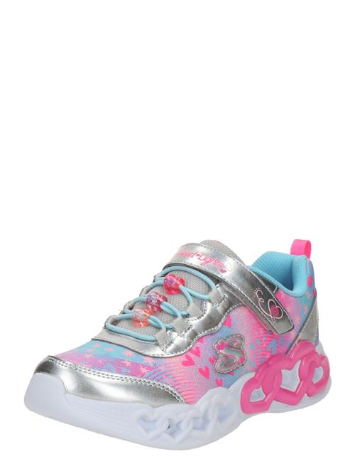 SKECHERS Sneakers 'Infinite Heart Lights'  azur / fuchsia / lys pink / sølv