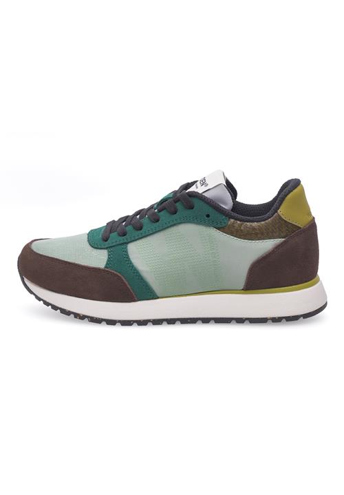 WODEN Sneaker low 'Ronja'  choko / oliven / mint / mørkegrøn / sort / hvid