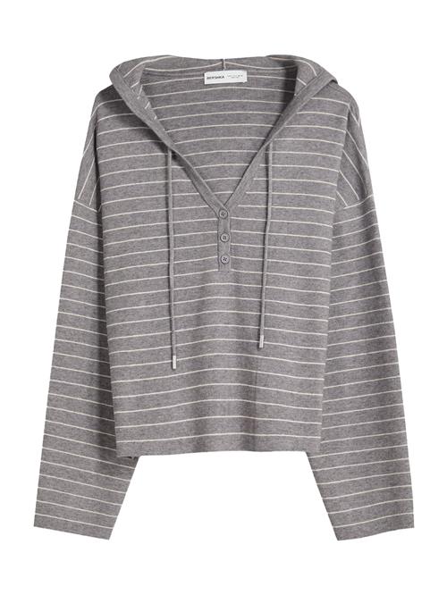 Bershka Pullover  grå / naturhvid