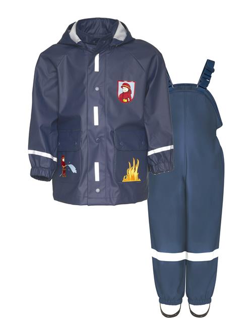 PLAYSHOES Funktionsjakkesæt 'Feuerwehr'  marin / gul / rød