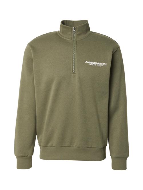 JJ Rebel Sweatshirt 'JREBZACK'  oliven / hvid