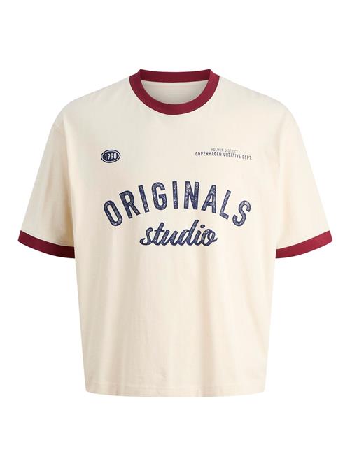 JACK & JONES Bluser & t-shirts  creme / navy / mørkerød