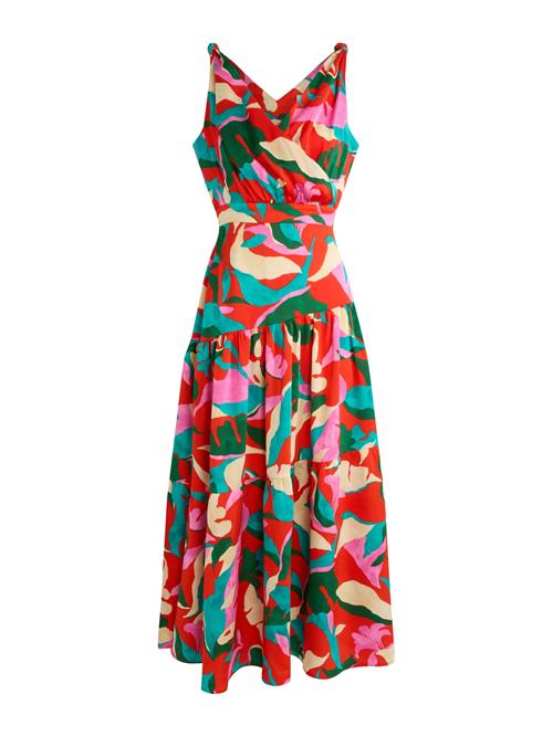 Morgan Sommerkjole  creme / grøn / orange / pink