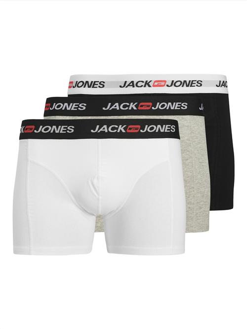 JACK & JONES Boksershorts 'JACCORP'  grå-meleret / sort / hvid
