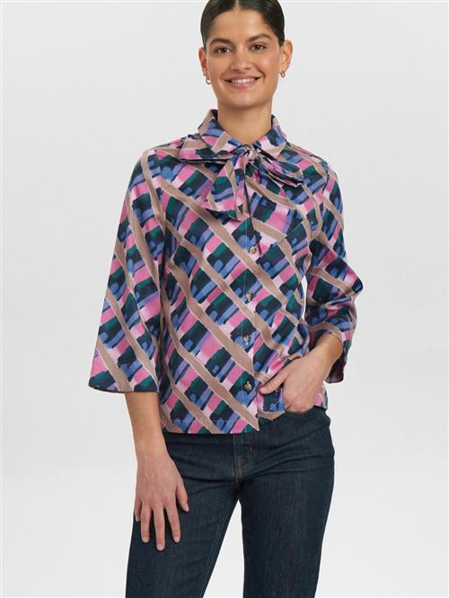 NÜMPH Shirts 'NUTARTY'  navy / pink