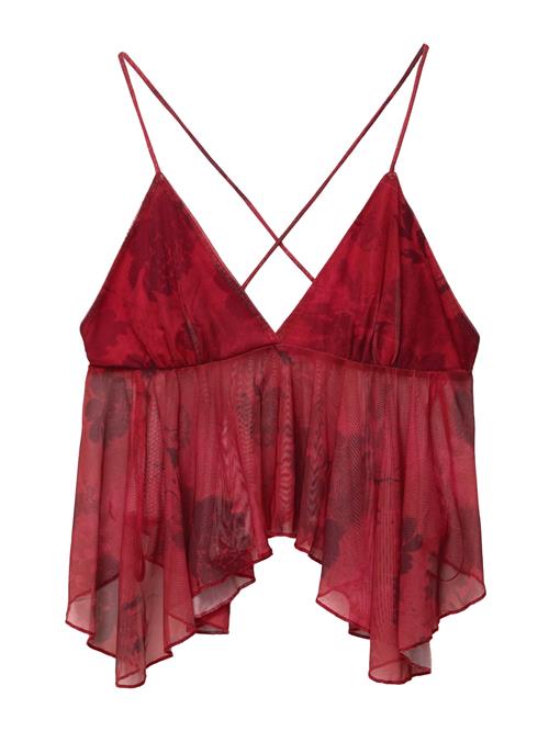 Pull&Bear Overdel  rød / rubinrød / sort