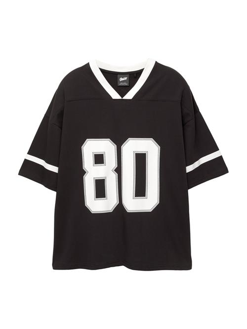 Pull&Bear Bluser & t-shirts 'STWD PREPPY SPORT 03'  sort / hvid