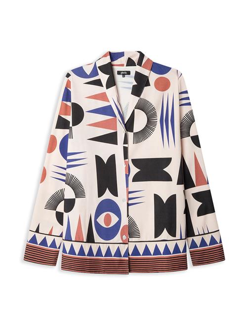 Gisela Pyjamas  creme / violetblå / hummer / sort