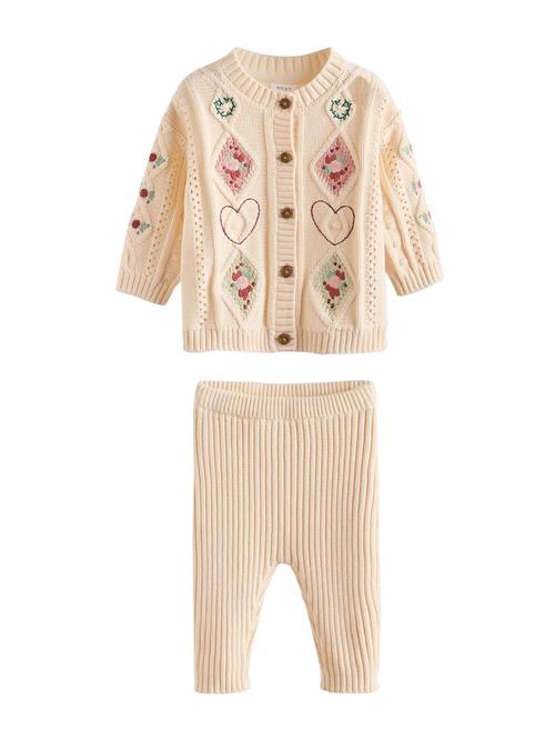 Next Sæt  creme / pastelgrøn / lyserød / pitaya