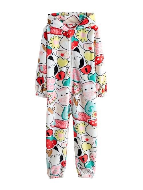 Next Overall  ecru / rød / blodrød / sort