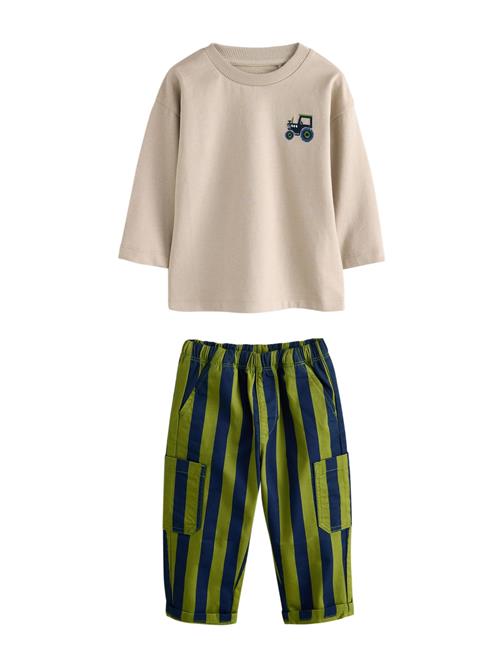 Next Sæt  beige / marin / grøn