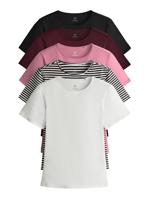 The Set Shirts  pink / burgunder / sort / hvid