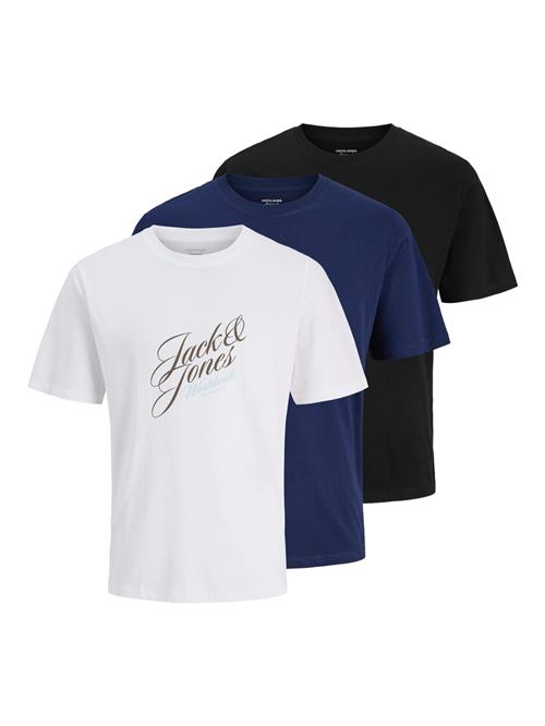 JACK & JONES Bluser & t-shirts 'JORINWOOD'  navy / brun / sort / hvid