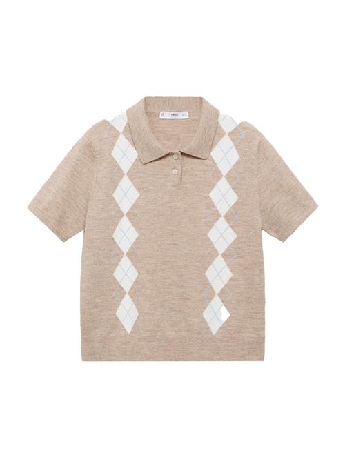 MANGO Pullover 'BIMBU'  blå / brun-meleret / hvid