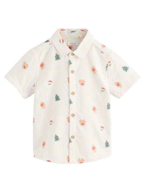 Next Skjorte  ecru / græsgrøn / orange