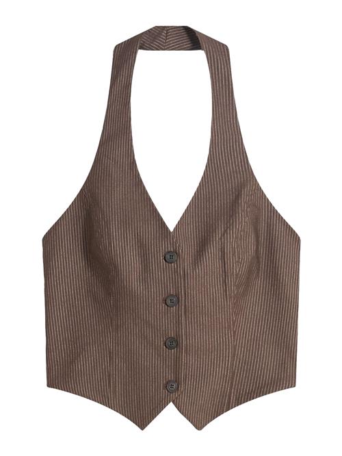 Bershka Jakkesætsvest  brun / grå