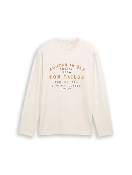 TOM TAILOR Bluser & t-shirts  orange / sort / uldhvid