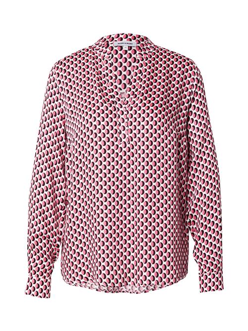 MORE & MORE Bluse  lys pink / sort / hvid