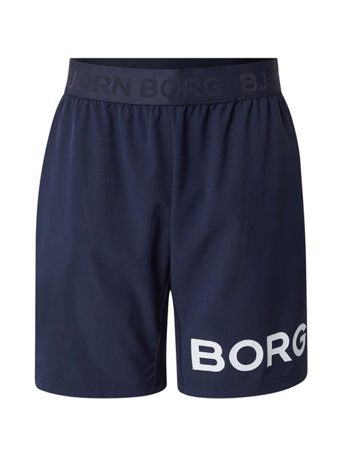 BJÖRN BORG Sportsbukser  mørkeblå / hvid