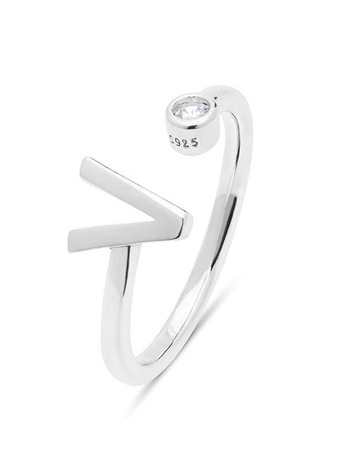 Luxenter Ring 'Alphabet'  sølv