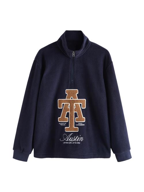 Next Pullover  navy / brun / hvid