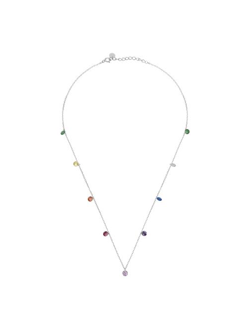 Luxenter Kæde 'Rolcon'  smaragd / rubinrød / sølv