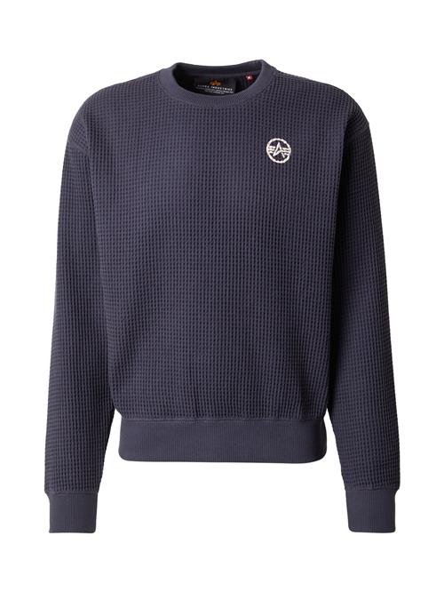 ALPHA INDUSTRIES Sweatshirt 'Studio'  navy / hvid