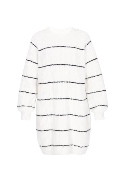 usha BLUE LABEL Strikkjole  sort / offwhite