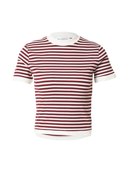 OH APRIL Shirts 'Nuala'  mørkerød / hvid