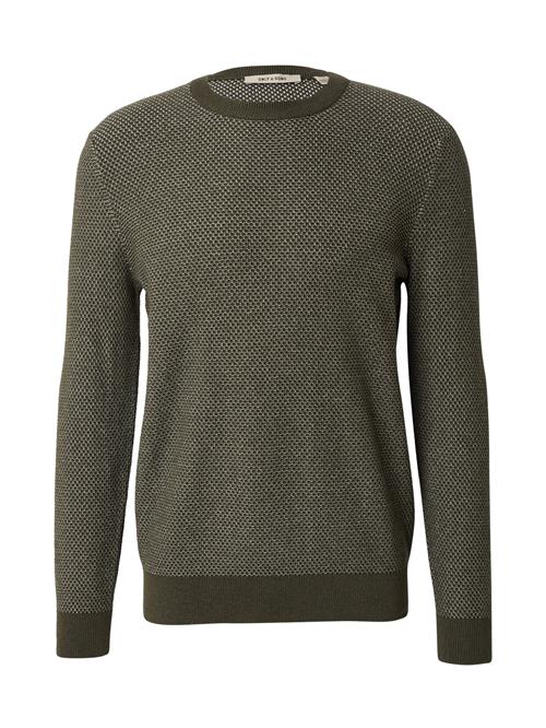 Only & Sons Pullover 'ONSMORGAN'  oliven / hvid