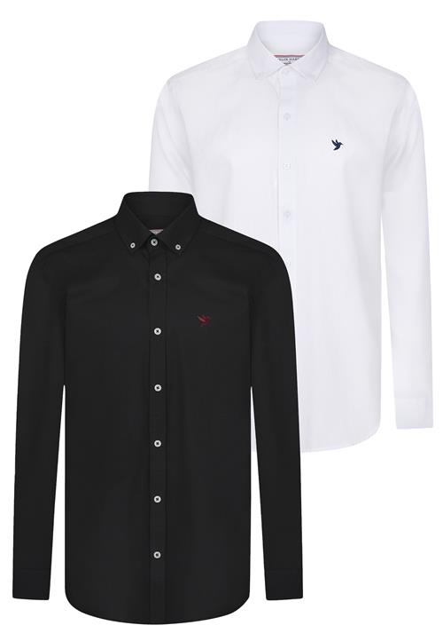 Felix Hardy Skjorte  blå / mørkerød / hvid