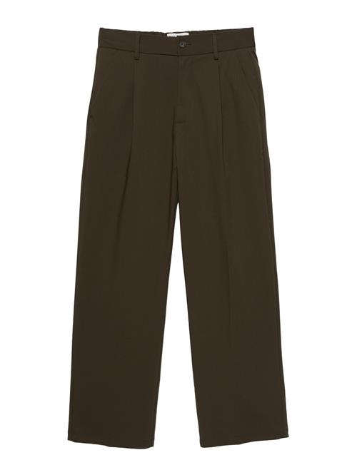 Pull&Bear Bukser med lægfolder  khaki