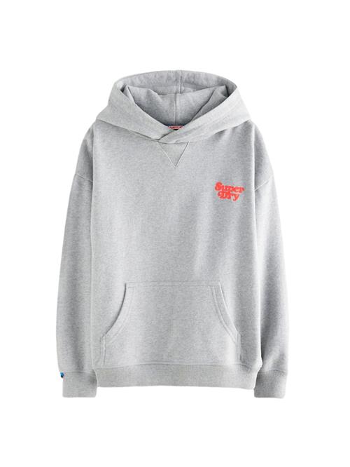 Superdry & Co Sweatshirt 'Essentials'  grå-meleret / knaldrød