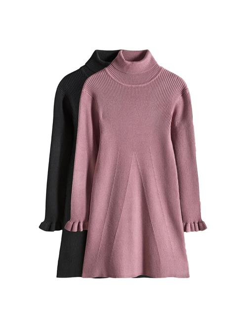 The Set Kjole  gammelrosa / sort